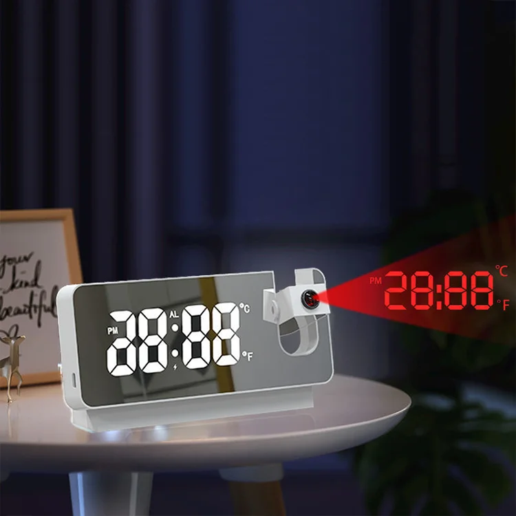 Custom New Projector Desk Alarm Clock Table Electronic Alarm Clock Digital LED Projection Alarm Clock