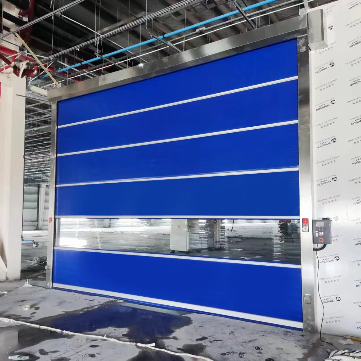 Automatic Aluminium Fast Rolling Sheet Shutter Garage High Speed Door For Car Washes