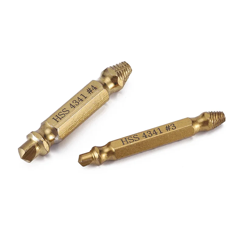 6 pieces HSS Double Side Damaged Titanium Plating Stud Broken Head Screw Extractor Remover Kit Set for wholesale