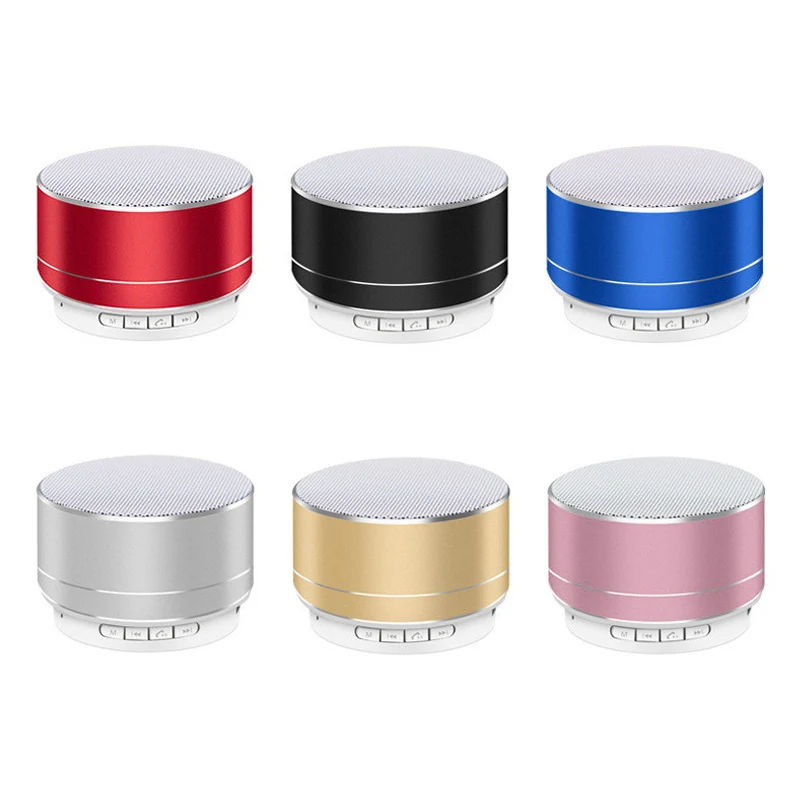 
A10 Portable FM Radio Music Sound Box Round wireless aluminum Soundbox Subwoofer Outdoor bluetooth a10 mini speaker with TF 