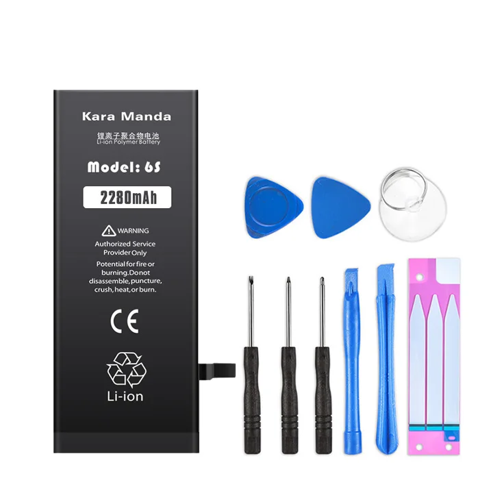 Mobile Cell Phone Battery Voltage 3.82V Capacity 2280mAh Replacement for iPhone 6S Li-ion Polymer Battery