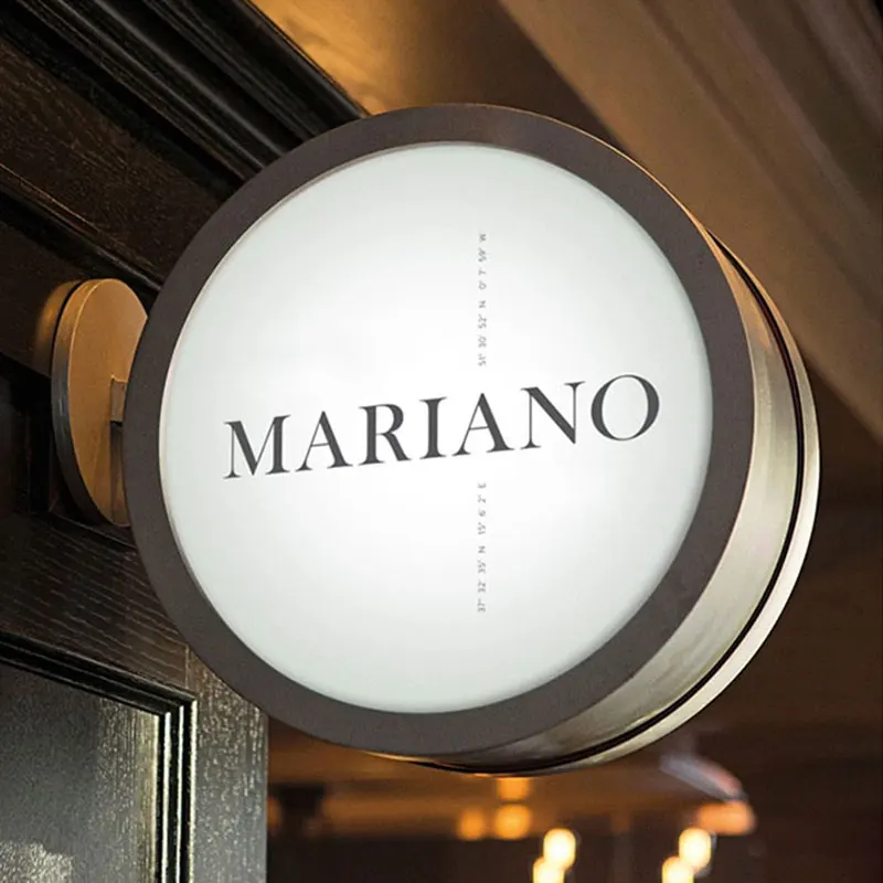 3d Outdoor Double Sided LED Circular Circle Light Box Advertising