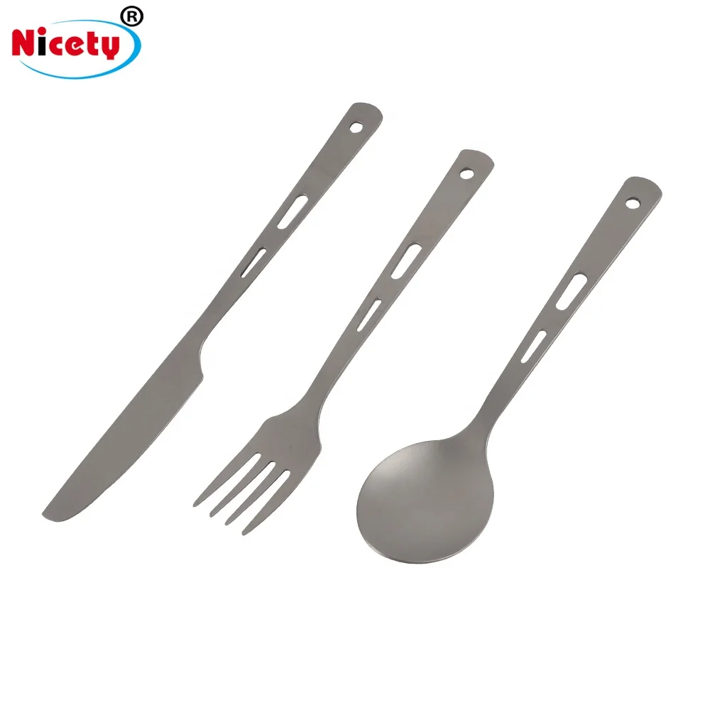 Titanium Tableware Knife Fork Spoon Cutlery Camping Eating Utensil Flatware fork spoon spork knife
