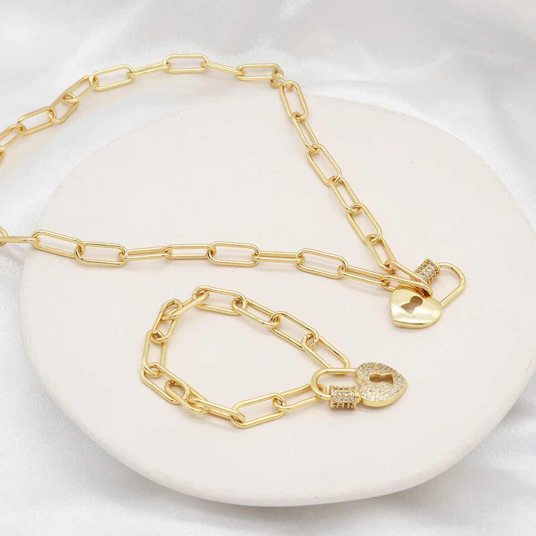 Diy Custom Heart Shapes Connector Clasps Lock Charm Accessories Gold Plated Clasp Heart Toggle Clasp For Women Necklace Bracelet
