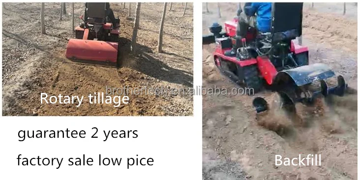 2021 multifunctional portable small cultivation track cultivated field rotary tiller for sale