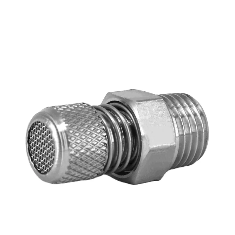 High Quality Anmaspc Stainless Steel Pneumatic Throttle Valve Air Silencer Male Adapter Muffler