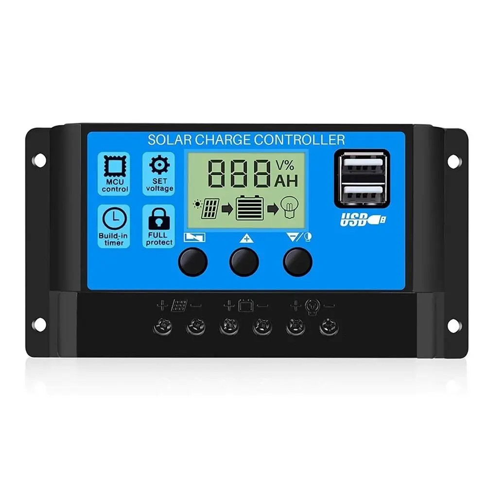 Низкая цена новый двойной вход 10a 20a 30a 50 amp 60a Солнечный контроллер заряда для