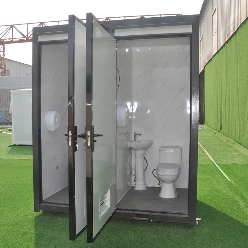 Luxury Movable Prefab Double Toilet Washroom Modern Design Vip Restroom Portable Steel Bathroom For Outdoor