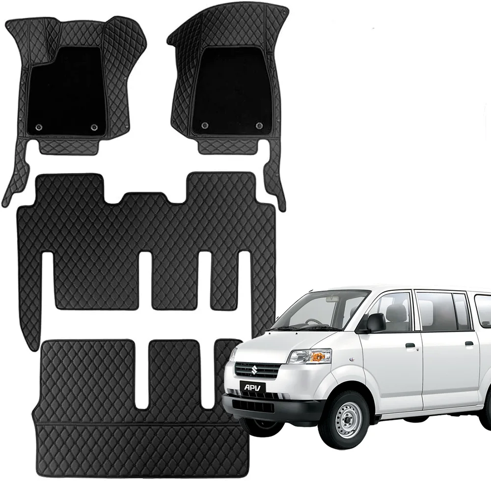 Suzuki APV 3D Роскошные Индивидуальные Водонепроницаемые кожаные коврики автомобиля Универсальные полные наборы