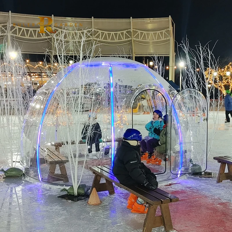 Наружные прозрачные купольные палатки из поликарбоната
