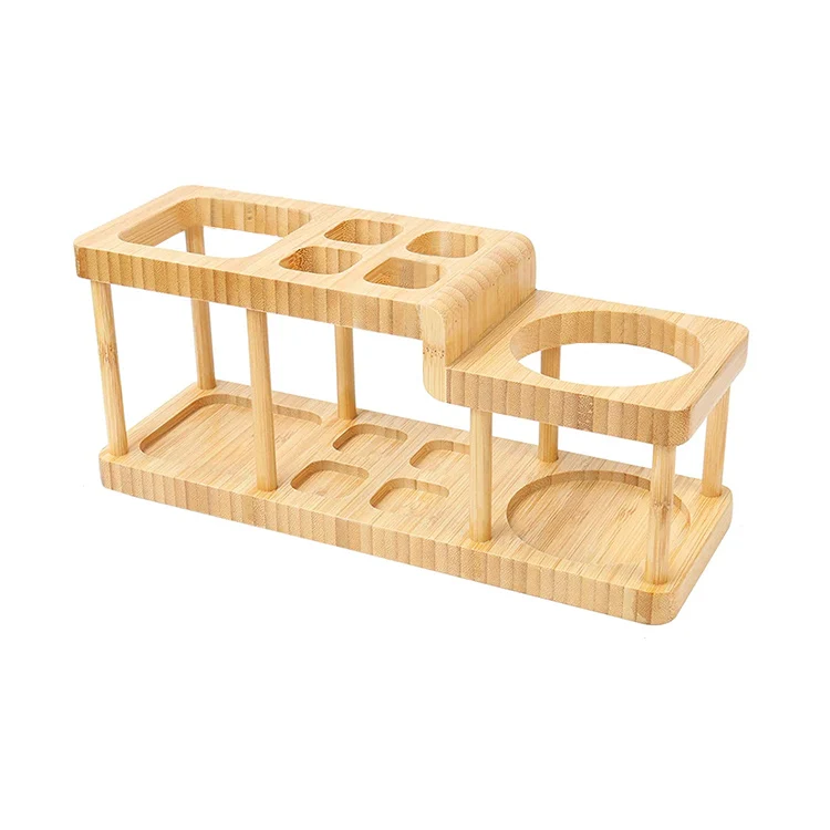 Bamboo Toothbrush Toothpaste Holder Bamboo Bathroom Accessory Rack
