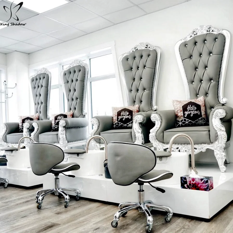 Royal Luxury Beauty Nail Salon Furniture High Back Queen Throne Foot Spa Manicure Pedicure Chair