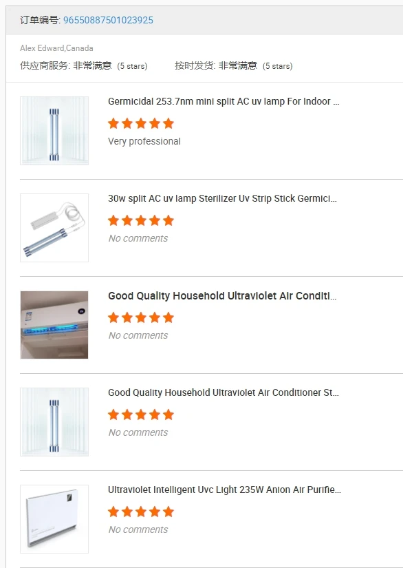 Manufacture OEM ultraviolet germicid lamp led uv disinfection lamp air purifier