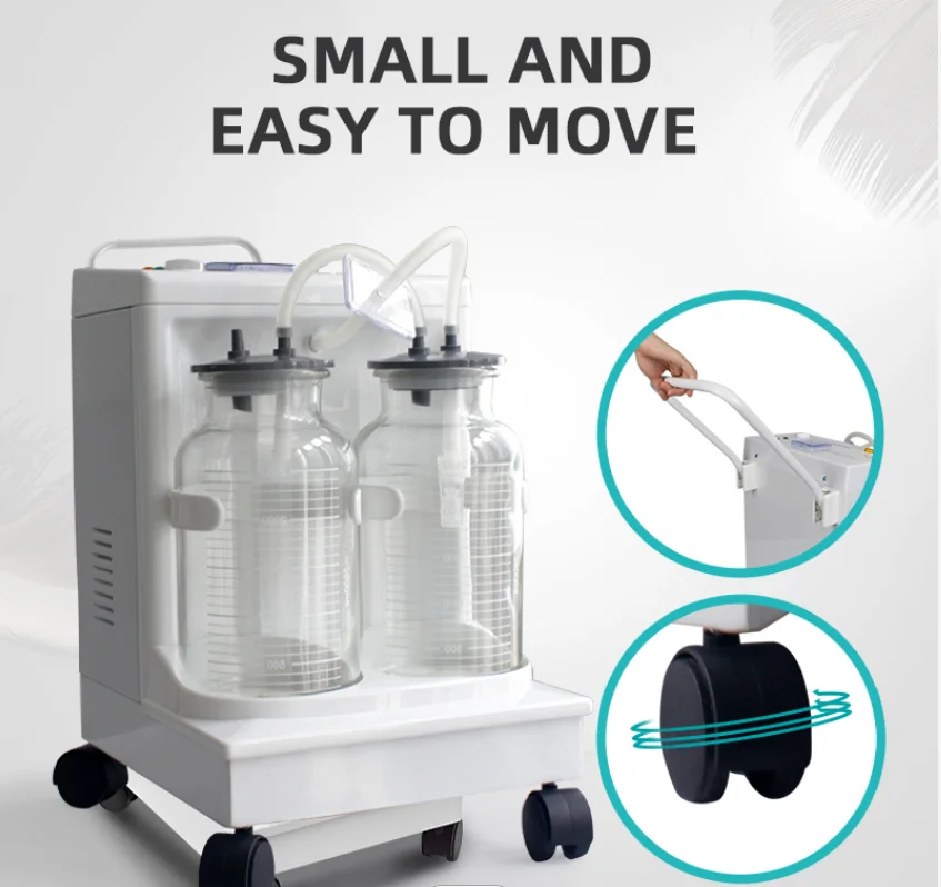 Electric Portable Suction Machine Sputum 2500ml Dental Phlegm Suction Unit Suction Machine for Ambulance Hospital Emergency