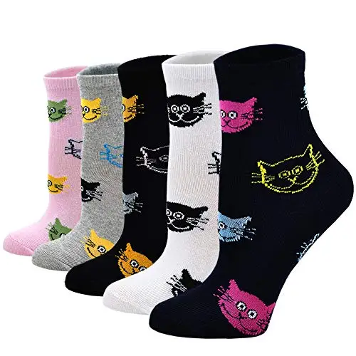 Custom Novelty Animal Pattern Cotton Socks, Kids Animal Socks Children Cute Funky Ankle Socks