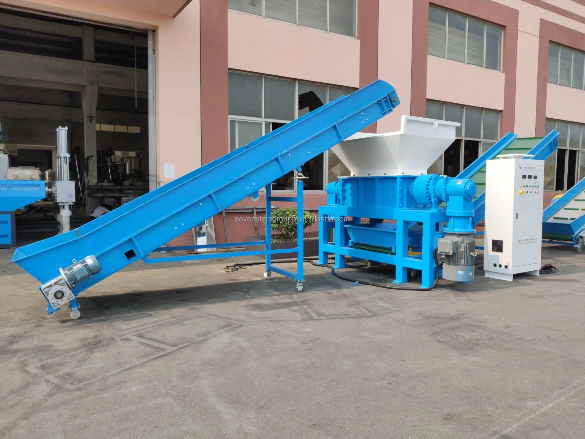 Double Shaft Shredder car tire metal shredder truck tyre recycle