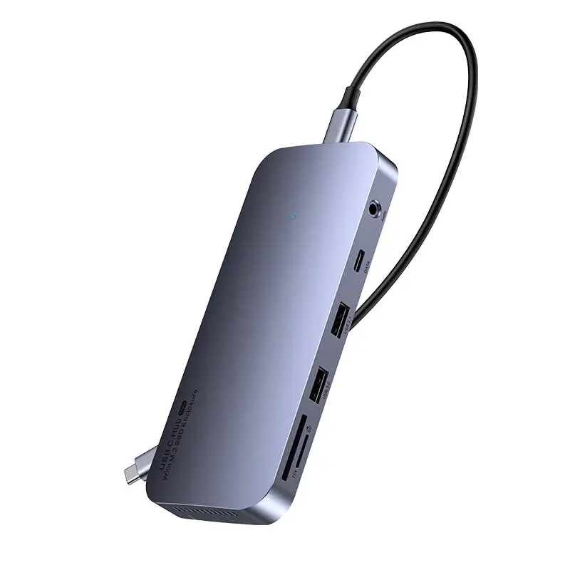 Factory Price USB C HUB Aluminum Enclosure for M.2 NVMe SSD USB 3.1 Audio PD  Hard Drive Enclosure Adapter