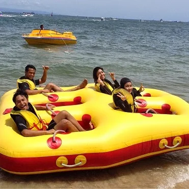 Inflatable Disco Boat Water Toy, Inflatable Water Spinner Gyro, Disco Boat Tube