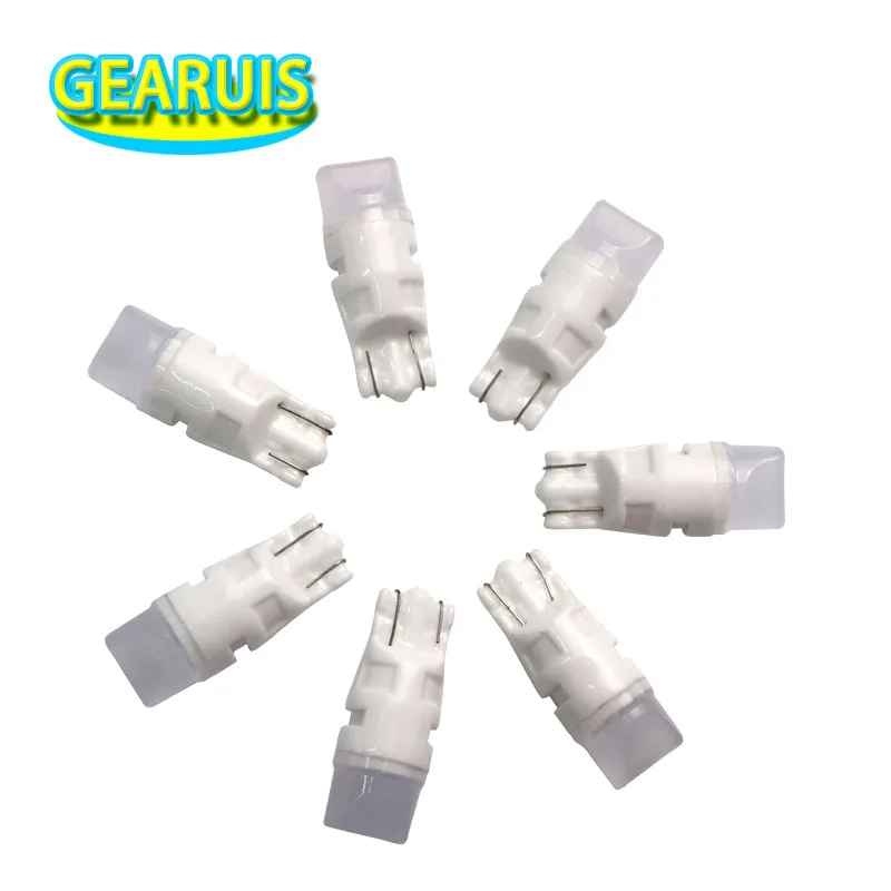 T10 3D fog lens ceramics 3 SMD 2835 LED 40MA Marker Lamp W5W 501 168 192 LED Auto Wedge License Plate Light Car Styling 12V