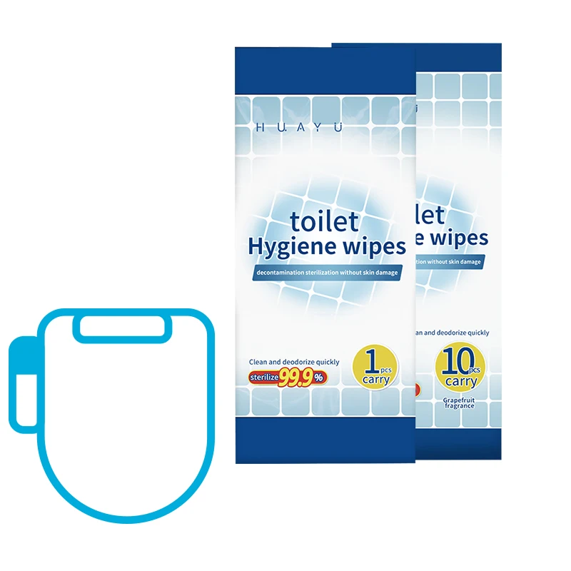 HUA YU Biodegradable Hot sale Cleaning Wet Wipes Toilet Clean wipe