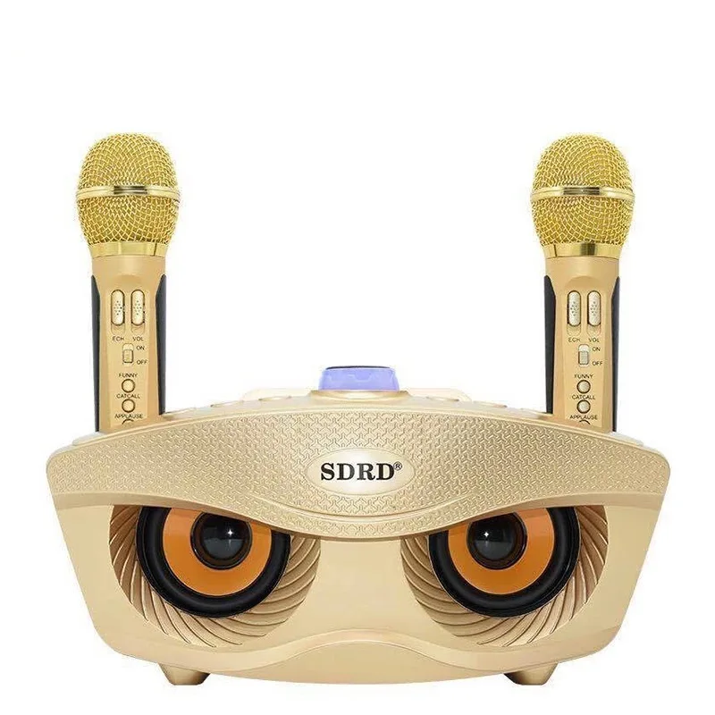 SD 306 plus Owl subwoofer speaker  2 in 1Karaoke with dual wireless BT speaker