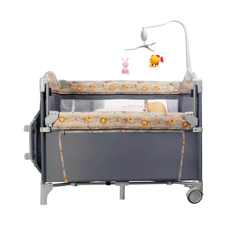 Мебель для спальни, металлическая детская кроватка, европейская регулируемая детская кроватка/