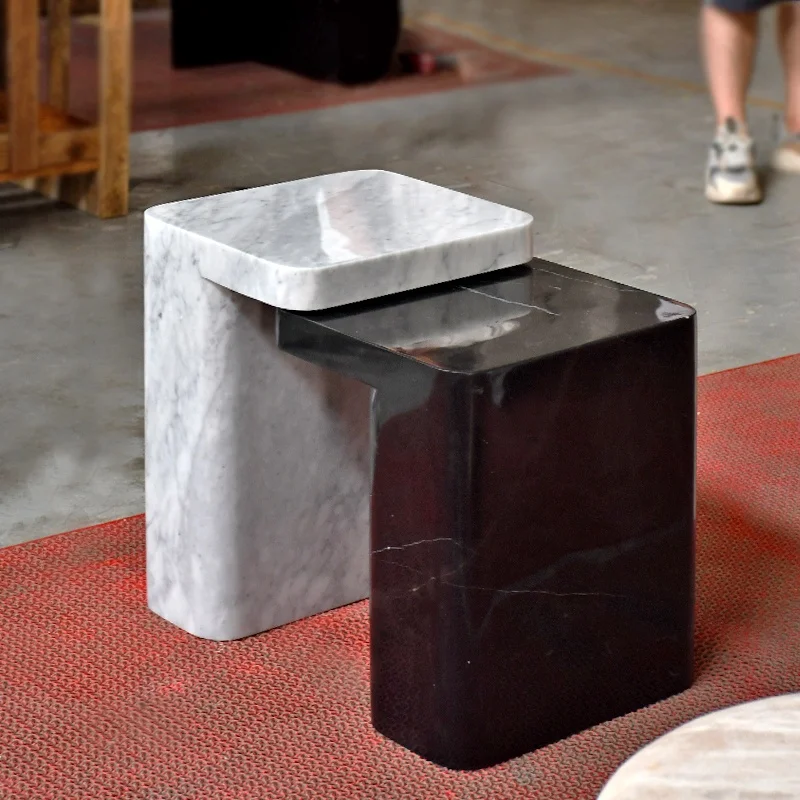 Nesting Simple Decor Modern Round Corners Nordic Luxury Coffee Table Home Small Hotel Creative Sofa Marble Side Table