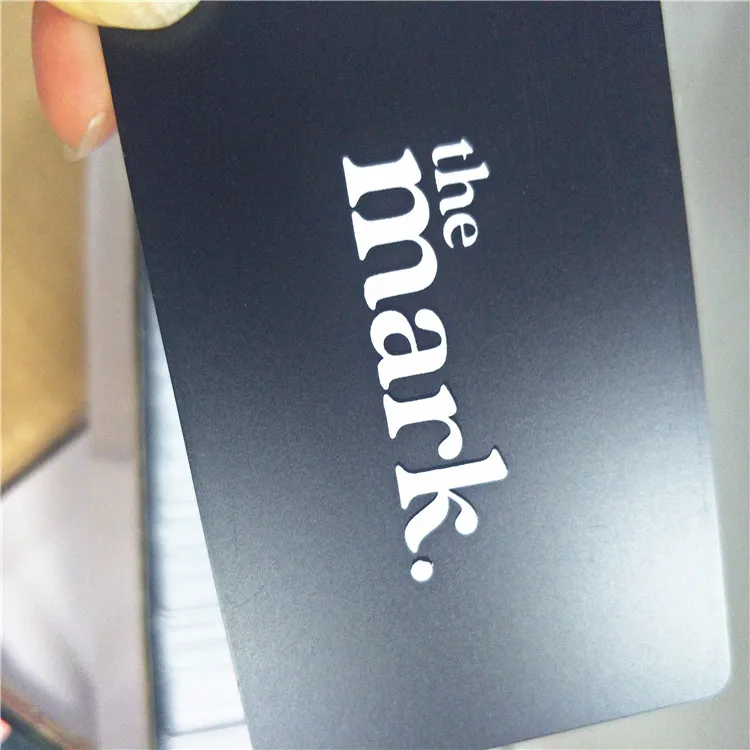 Tap to Go Smart phone use Spot UV print Matte Black Digital NFC Business Card for Modern social media networking