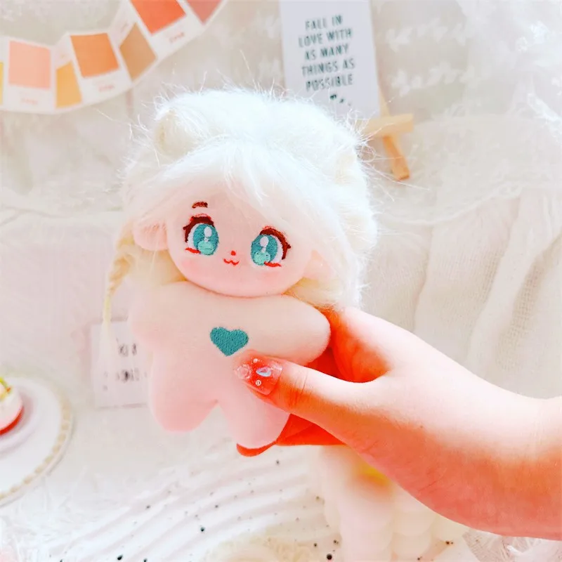 New Products 2025 Cotton Doll Light Purple Hair Naked Style Soft for Kid stuffed Keychain kawaii Novelty Gift
