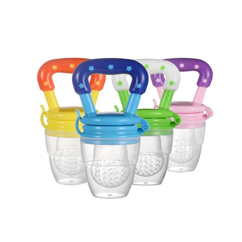 BPA-Free Soft Safe Silicone Pouches Silicone Baby Fresh Fruit Food Feeder Pacifier For Infant
