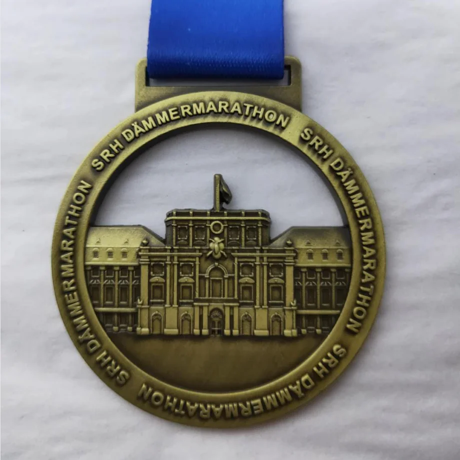 Dammer Marathon Medal Custom Wholesale Die Cast Antique Bronze 3D Metal Medal