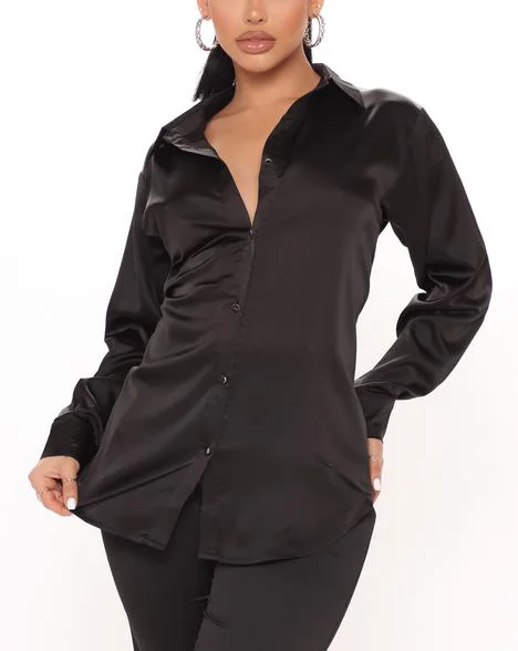 2022 High Quality Custom Casual Women Clothing Blouses Long Sleeves Chiffon Plus Size Shirt Blouse Office Shirts for Ladies