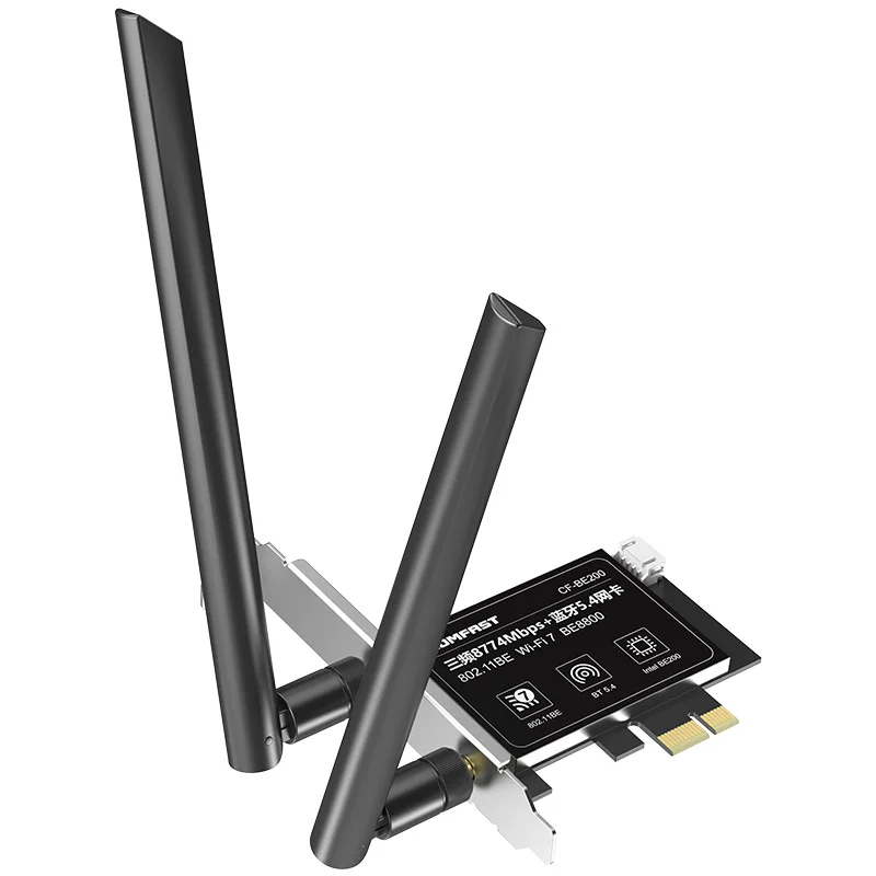 COMFAST  BE200 Network Card Server 8774Mbps Intel WiFi 7 802.11be PCIe WiFi Key Riser External Wireless Ethernet Adapter
