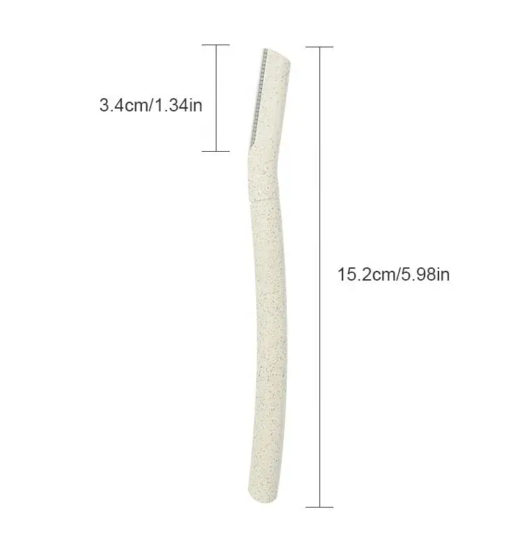 Eco-Friendly New Design  Wheat Straw Dermaplaning Tool Portable Facial Eyebrow Razor