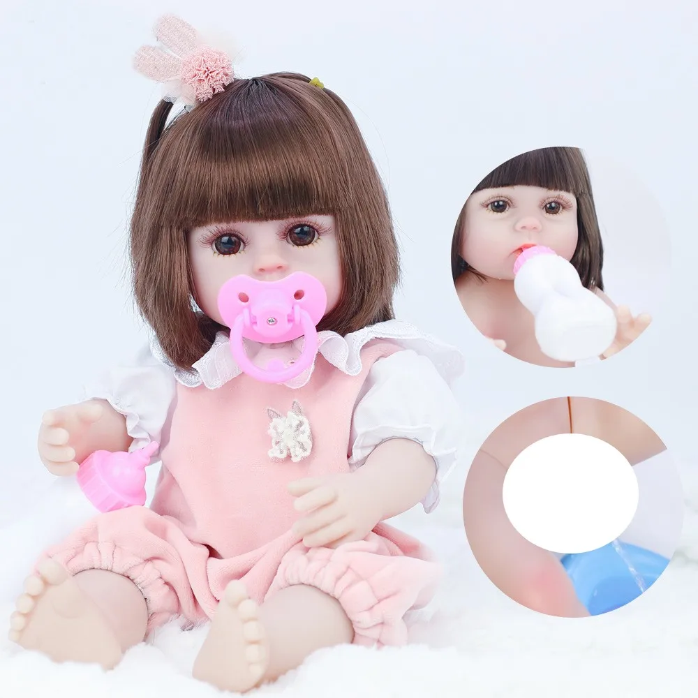 Custom 38CM Reborn Simulation Dolls Baby Toys Expressions Vinyl Soft Reborn Doll
