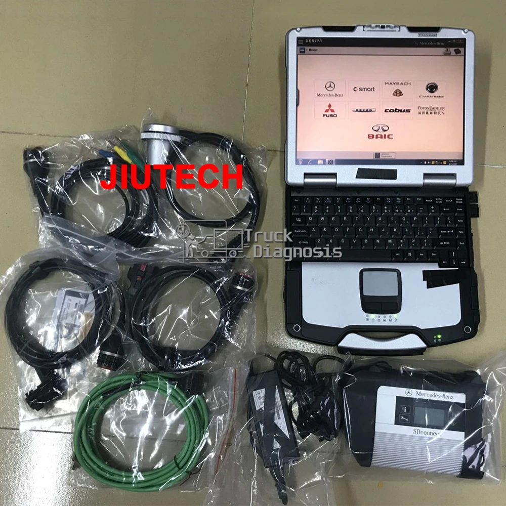  MB STAR C4 мультиплексор SD Подключение xentry das wis epc для диагностики грузовиков Benz с Toughbook CF52 диагностический