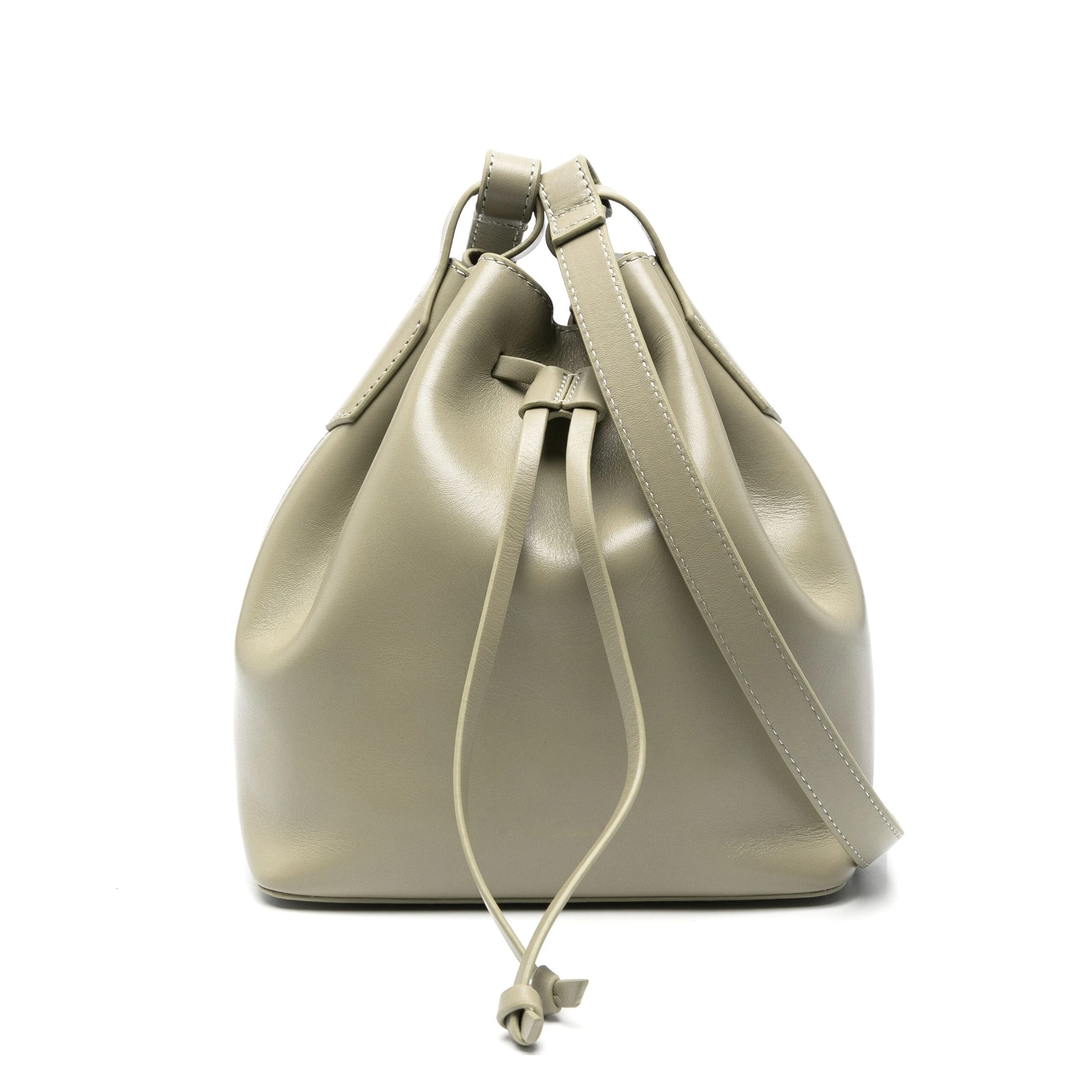 Custom New Design Fashion high quality Portable Fashion style Leather with draw string Shoulder Bag