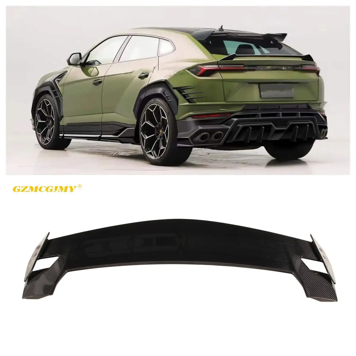 High quality 23 year dry carbon material car spoiler suitable for Lamborghini Urus carbon fiber top wing