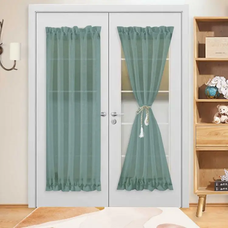 French Door Curtains Glass Doors Screen Curtains Customized Breathable Eco-friendly Curtains
