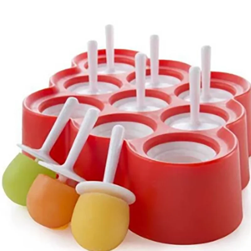 
Hot sale DIY creative MINI Popsicle silicone ice cream mold 9 one mouthful Popsicle mold 