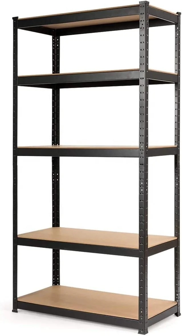 Custom Steel Garage Storage Rack 5 Tier Metal Boltless Shelves & Units Warehouse Rack Pallet Stacking Racking Storage System