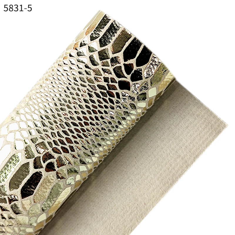 Wholesale 0.5-0.6MM Highlights Snake Pattern Making Hair Bow Soft Faux Leather