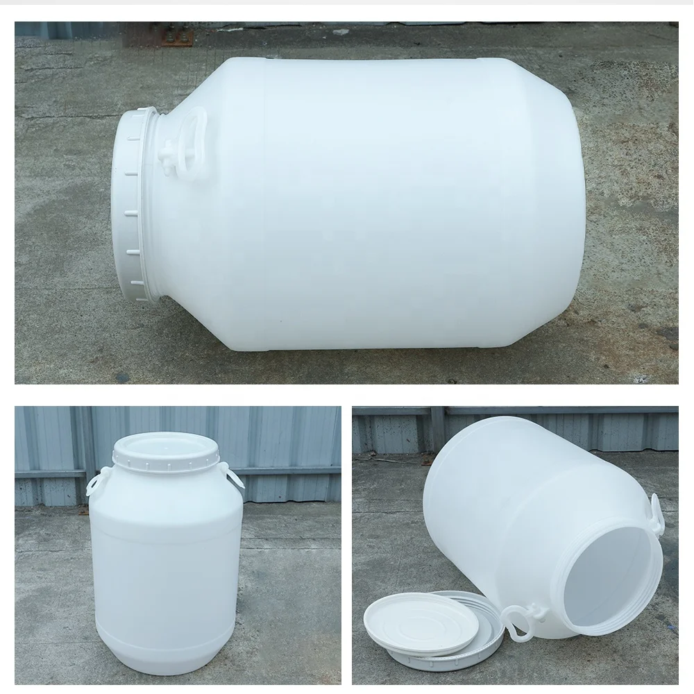  Л белый пластиковый барабан HDPE с крышкой и ручкой для химических