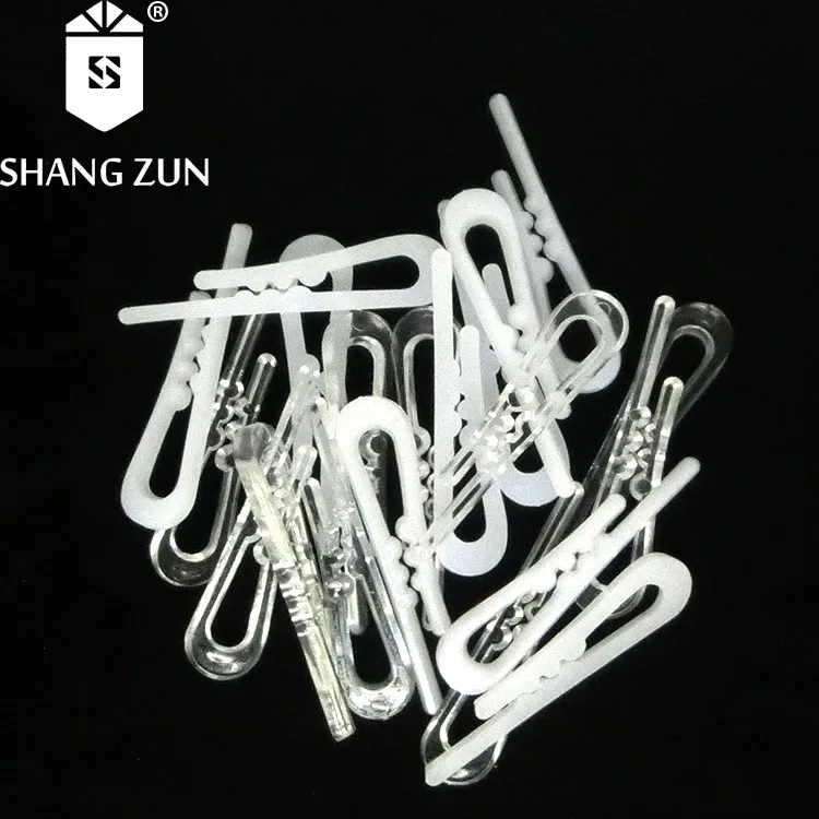 Manufacturer 4CM white plastic shirt clips for clothes transparent shirt folding clips garment packaging suspender clips