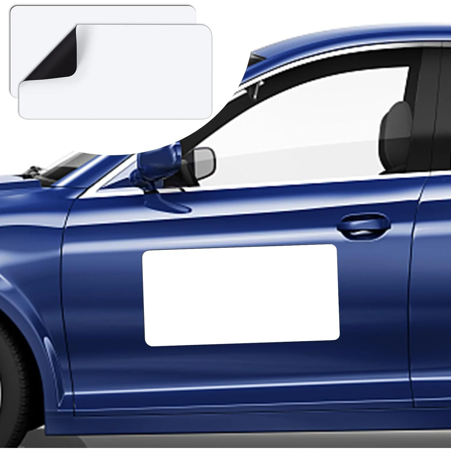 JOYFFO Flexible Magnetic Bumper Sticker Set Rounded Corners Blank Car Door Signs Prevent Scratches Car Magnets