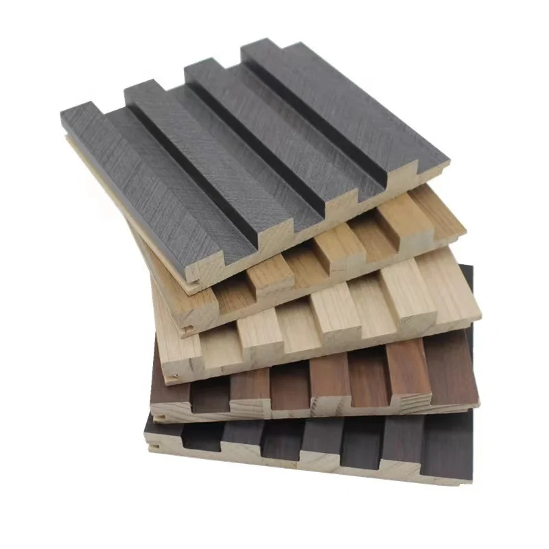 Pine Solid Wood 3D Wall Panels Solid Wood Fluted Wall Panel Building Boards