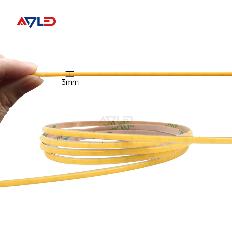 Flexible COB LED Strip Light 528LED/m DC12V High CRI 90+ 3-Year Warranty 3mm Smart Strip Lights Colors