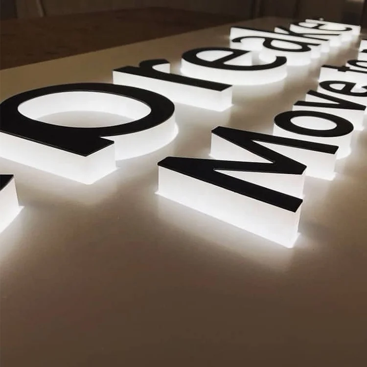  acrylic custom logo luminous illuminated channel letters making advertising sign led restaurant business signs