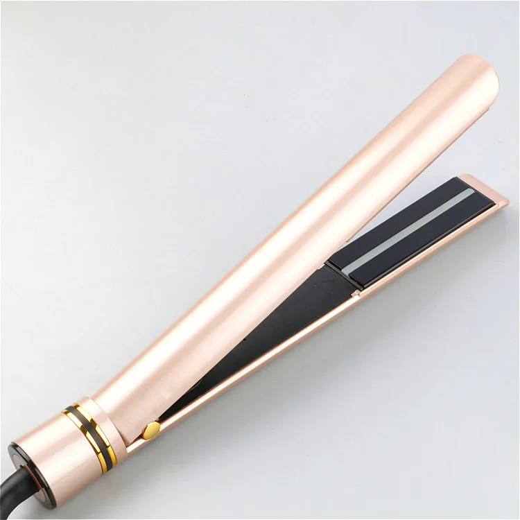 New product 2 in 1 tourmaline ceramic fast heating curler LCD professional dry wet dual-use infrared hair straightener