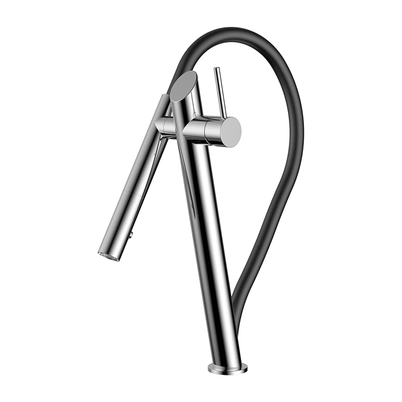 New Design Dual function sprayer pull out kitchen faucet gun metal hot cold mixer kitchen faucet